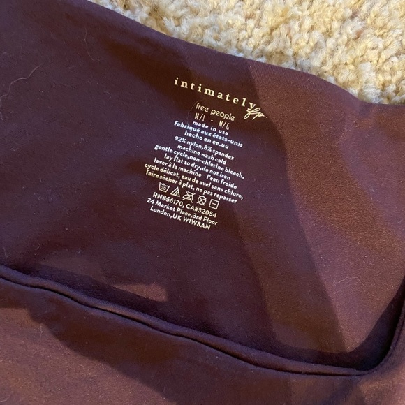 Intimately by Free People Women’s Long Sleeve Square Neck Crop Top Size M/L - Picture 3 of 6